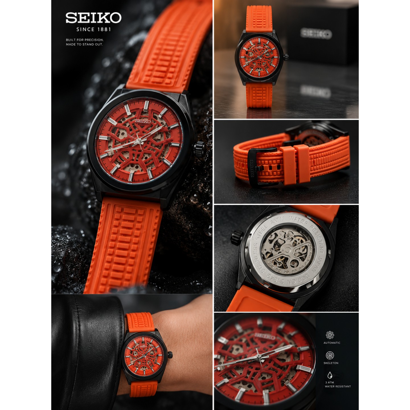 ساعت مچی مردانه سیکو اتومات برند اصلی دارای رفلانس کیفیت بینظیر SIEKO