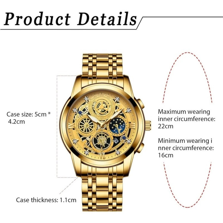 ساعت مچی مردانه بین باند اورجینال صفحه چرخ دنده ای دارای روزشمار رنگ ثابت کیفیت عالی BIN BOND