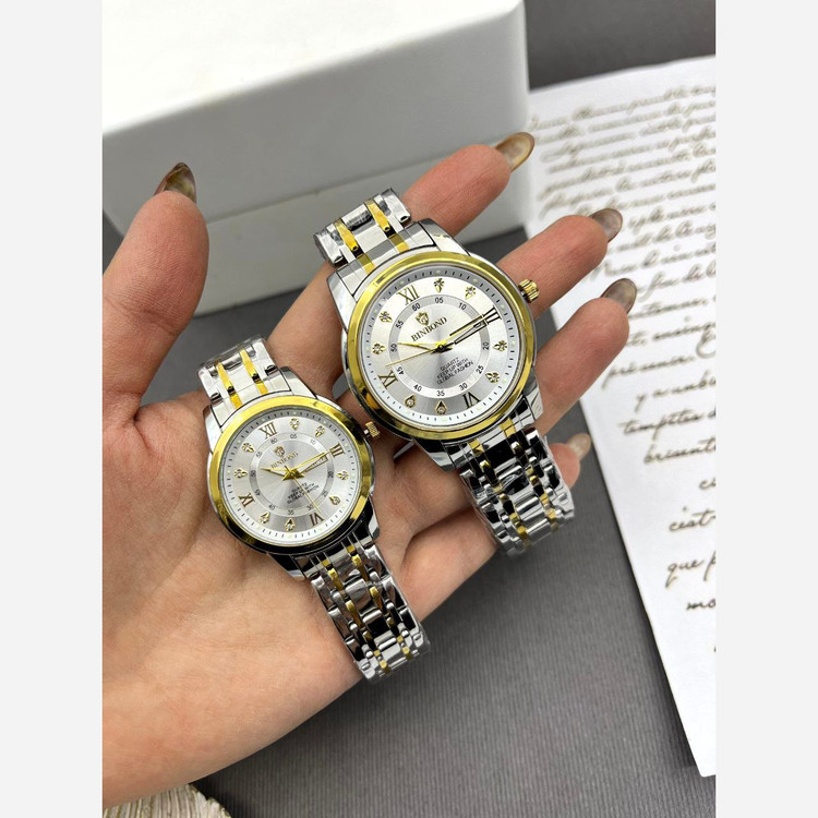 ساعت مچی زنانه ومردانه اورجینال بین باند دوتقویم شب نما رنگ ثابت ضد اب کیفیت عالیBIN BOND