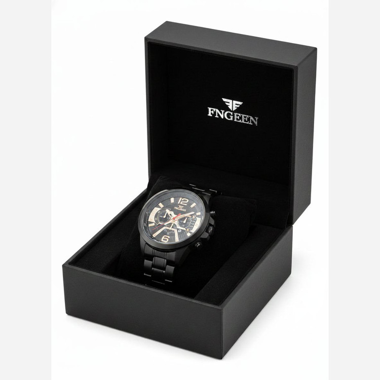 ساعت مچی مردانه اورجینال فنجین رنگ ثابت ضداب دارای روز شمارکیفیت عالیFNGEEN