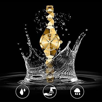 ساعت مچی زنانه اورجینال بین باند صفحه الماسی رنگ ثابت ضد اب شیک