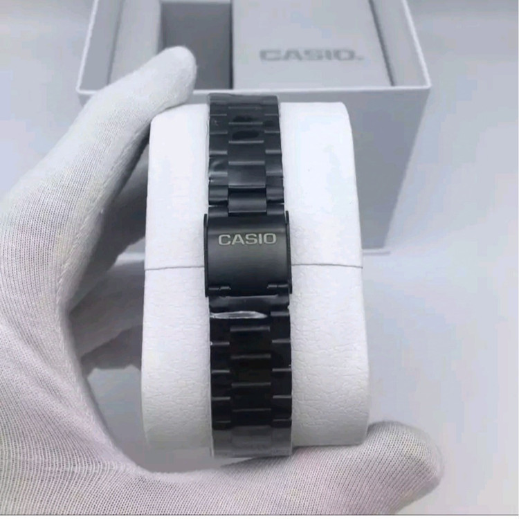 ساعت مچی کاسیو casio صفحه مربعی مشگی بند استیل مشگی ضداب شیک وخاص