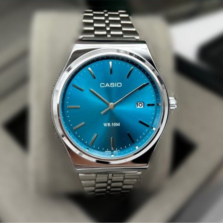 ساعت مچی مردانه کاسیو CASIOوینتیج رنگ بندی بند استیل رنگ ثابت کد2331