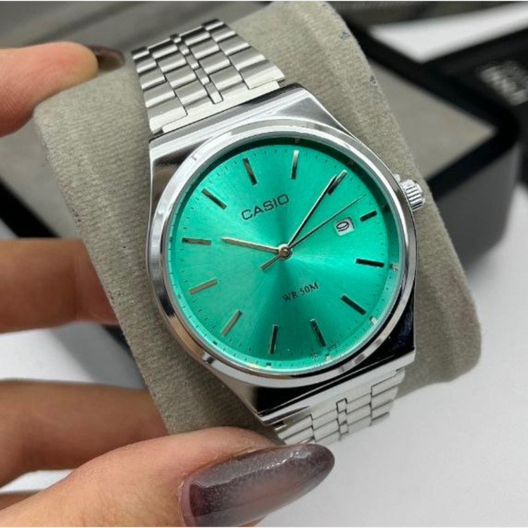 ساعت مچی مردانه کاسیوCASIO وینتیج صفحه رنگ بندی بند استیل رنگ ثابت کد2463