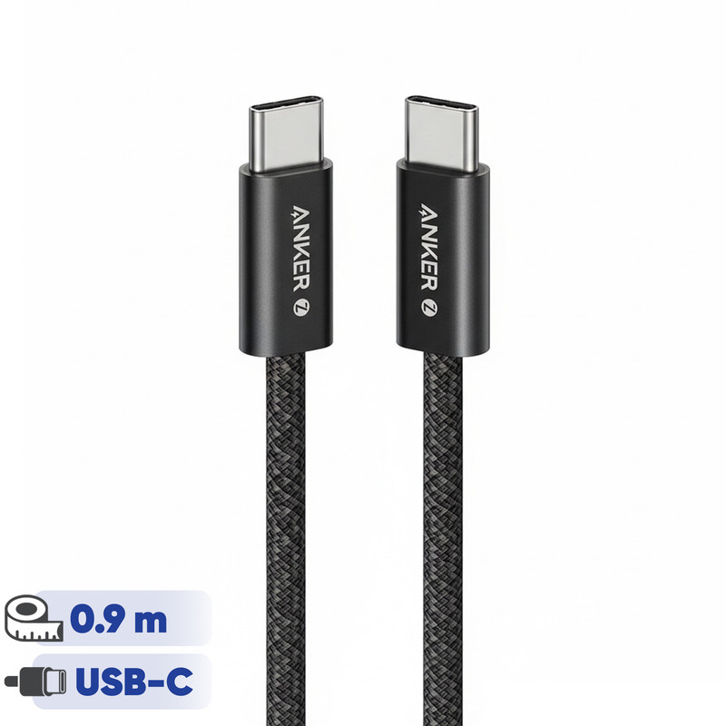 کابل تبدیل USB-C به USB-C انکر مدل Zolo A8060 طول 0.9 متر با توان 240 وات