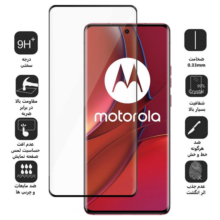 محافظ صفحه نمایش بوف مدل Full-Glue-G مناسب برای گوشی موبایل موتورولا Edge 40 / Edge 40 Neo