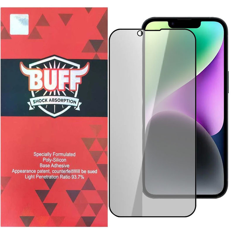 محافظ صفحه نمایش حریم شخصی بوف مدل 5D Privacy مناسب برای گوشی موبایل اپل iPhone 16e/14/13 Pro/13
