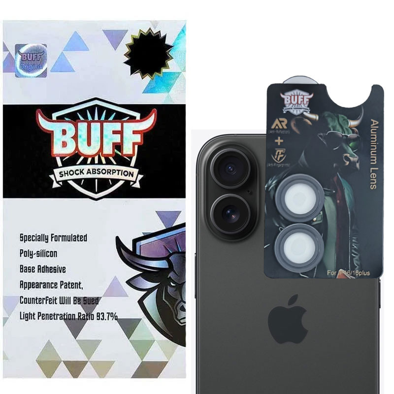 محافظ لنز دوربین فلزی بوف مدل Aluminum Metal-Guarantee مناسب برای گوشی موبایل iPhone 16/16 Plus