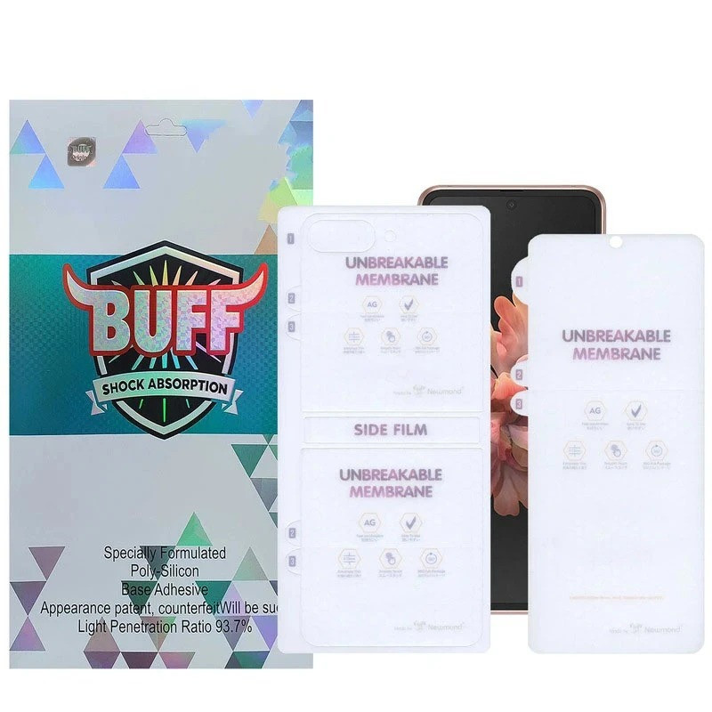 محافظ صفحه نمایش مات بوف مدل Hydrogel-Matte مناسب برای گوشی موبایل سامسونگ Galaxy Z Flip 7 به همراه محافظ پشت گوشی