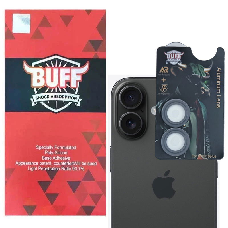 محافظ لنز دوربین فلزی بوف مدل Aluminum Metal مناسب برای گوشی موبایل iPhone 16/16 Plus