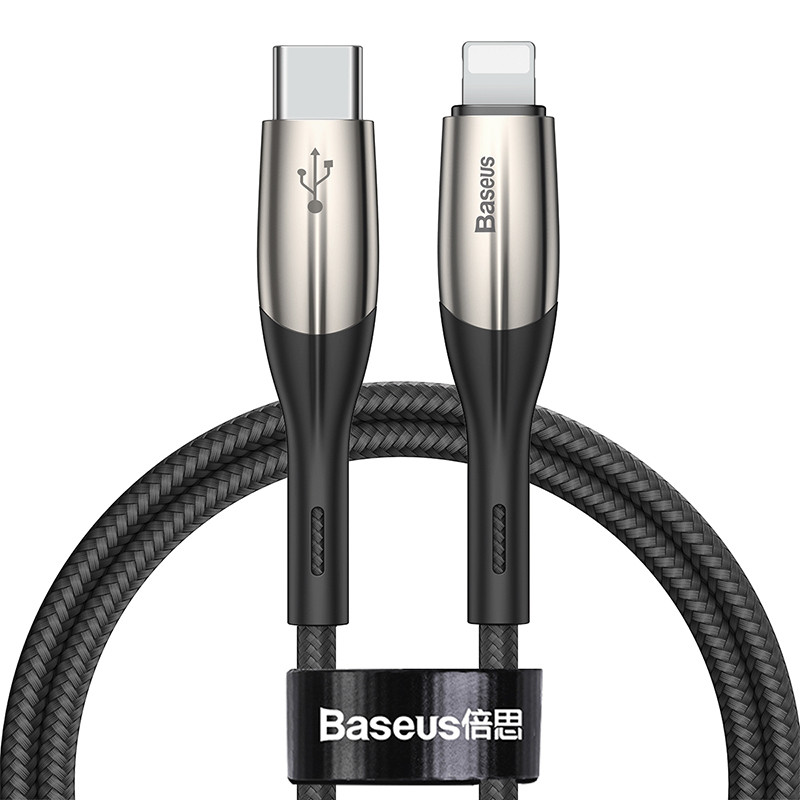 کابل تبدیل USB-C به لایتنینگ باسئوس مدل Horizontal CATLSP-01 طول 1 متر