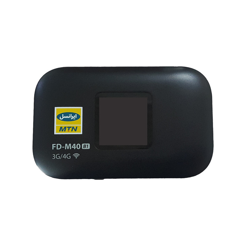 مودم 4G قابل حمل ایرانسل مدل FD-M40 با باتری 3000 میلی‌آمپر، پشتیبانی همزمان 25 کاربر، صفحه نمایش LCD، اتصال بی‌سیم و باسیم، سازگار با اندروید، ویندوز و MacOS و قابلیت پشتیبانی از پیامک و DDNS
