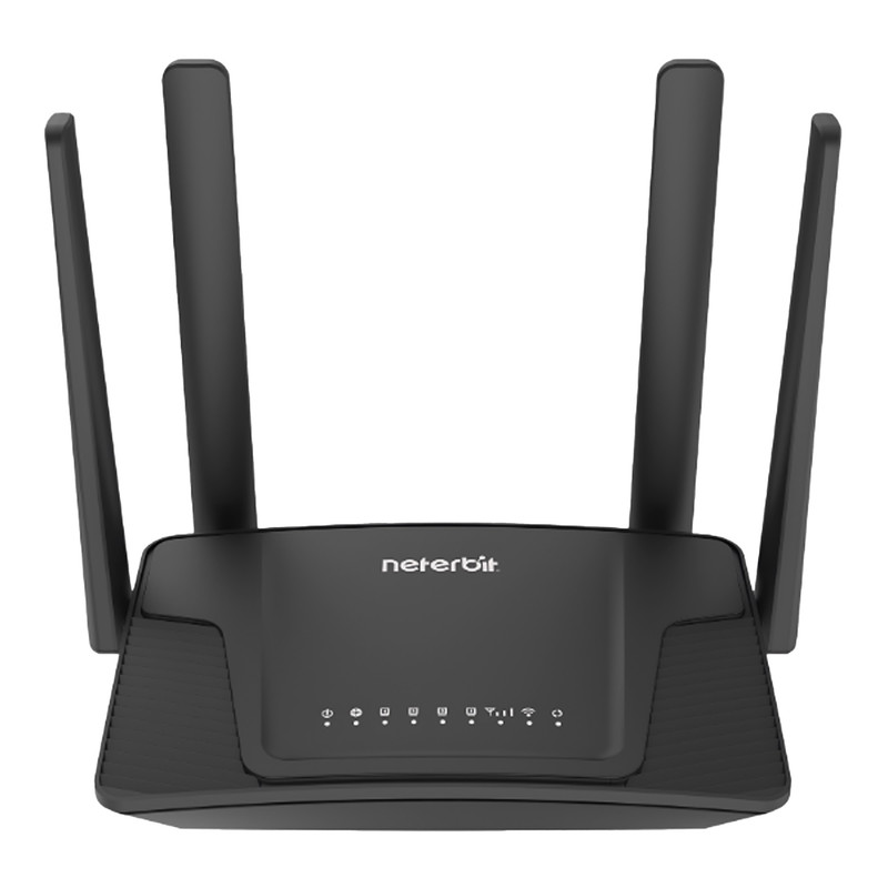 مودم روتر 4G خانگی نتربیت مدل NWR-M920v2 با پشتیبانی سیم‌کارت LTE/3G، استاندارد IEEE 802.11b/g/n، چهار آنتن 5 دسی‌بل، فایروال SPI و NAT، اتصال همزمان بیش از 10 کاربر