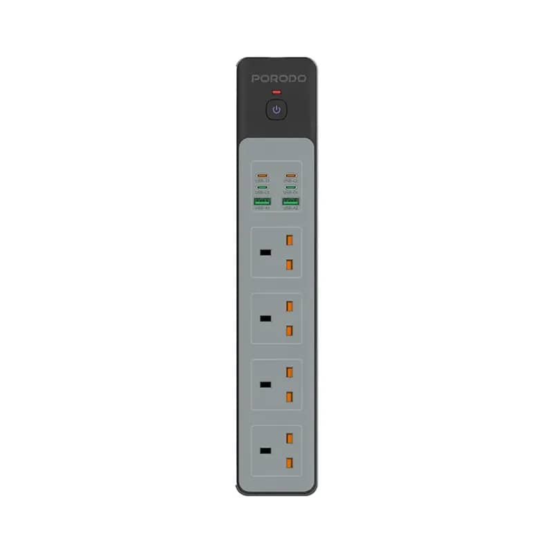 محافظ شوک الکتریکی و چند راهی برق پرودو مدل PD-FWCHO45-BK-65W