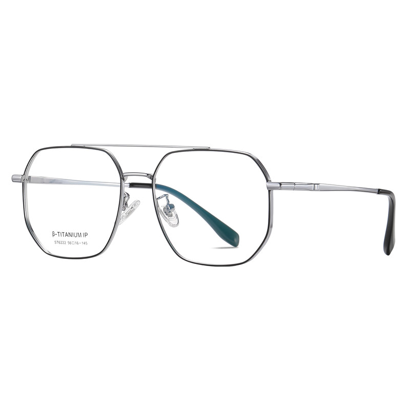 فریم عینک طبی چند ضلعی مدل ST6222C125-P298 مناسب برای انواع صورت