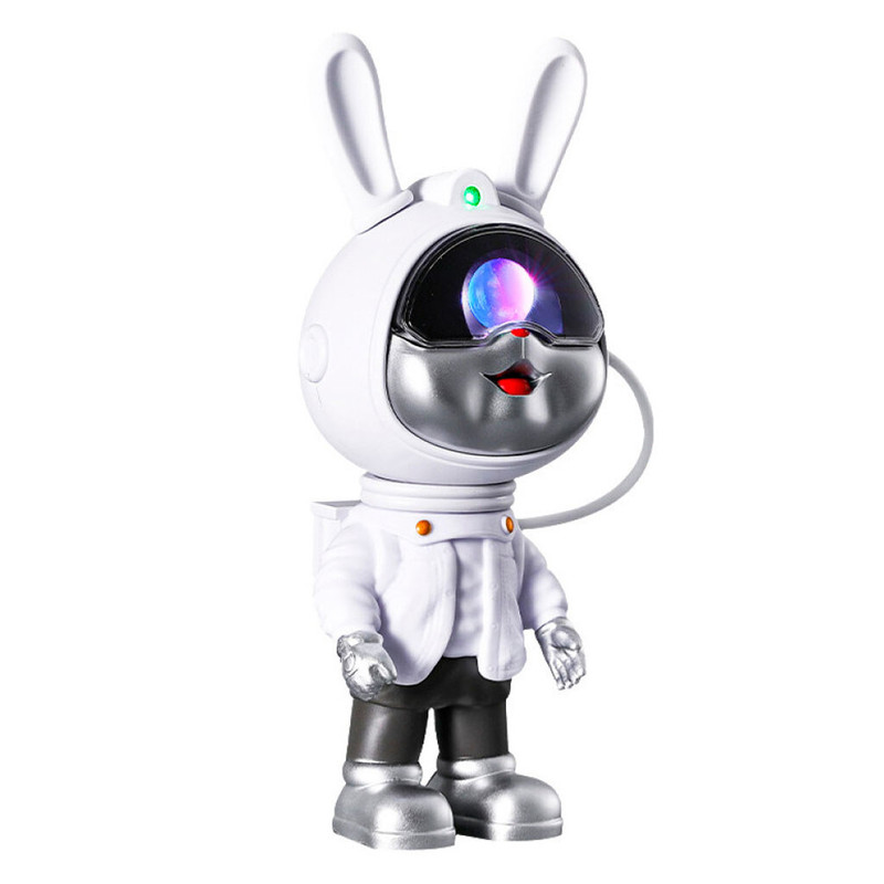 چراغ خواب رومیزی مدل galaxy nightlight projector خرگوش فضانورد با نور کهکشانی