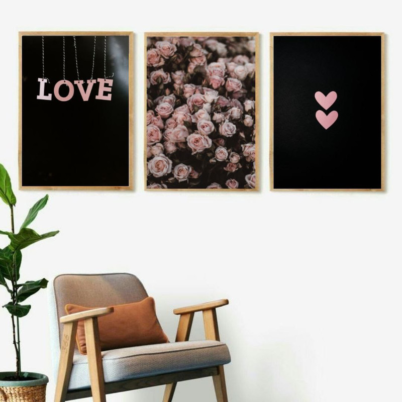 تابلو مدل LOVE مجموعه 3 عددی