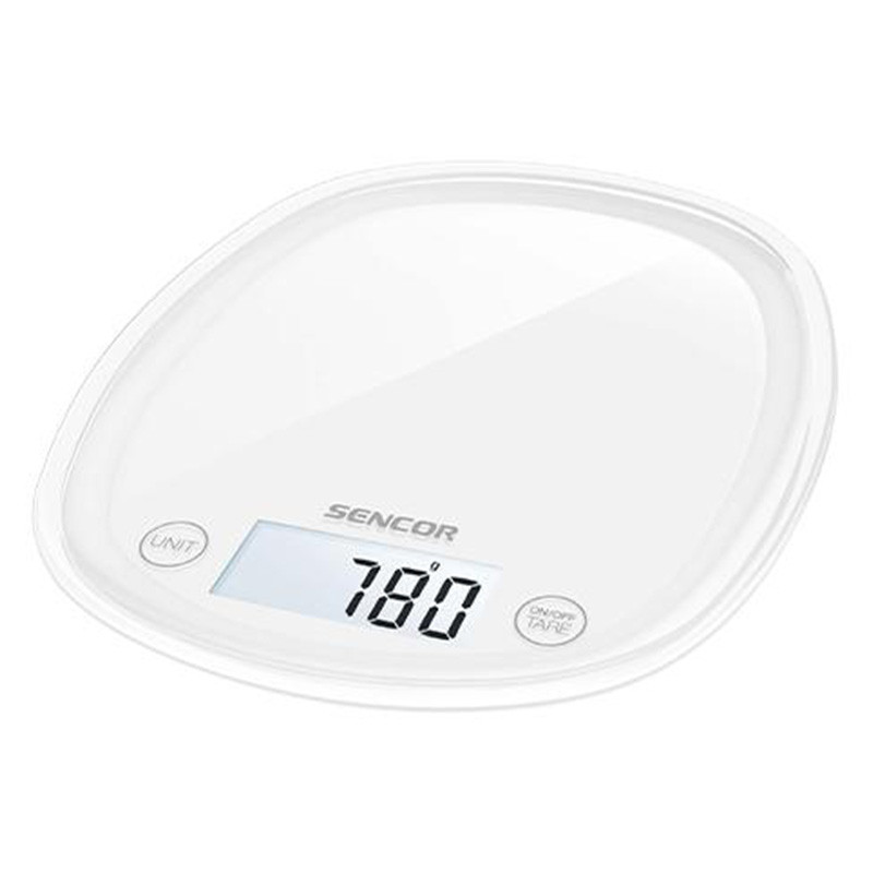 ترازو آشپزخانه دیجیتال سنکور مدل SKS 30WH حداکثر ظرفیت قابل اندازه‌گیری 5 کیلوگرم با دقت اندازه‌گیری 1 گرم