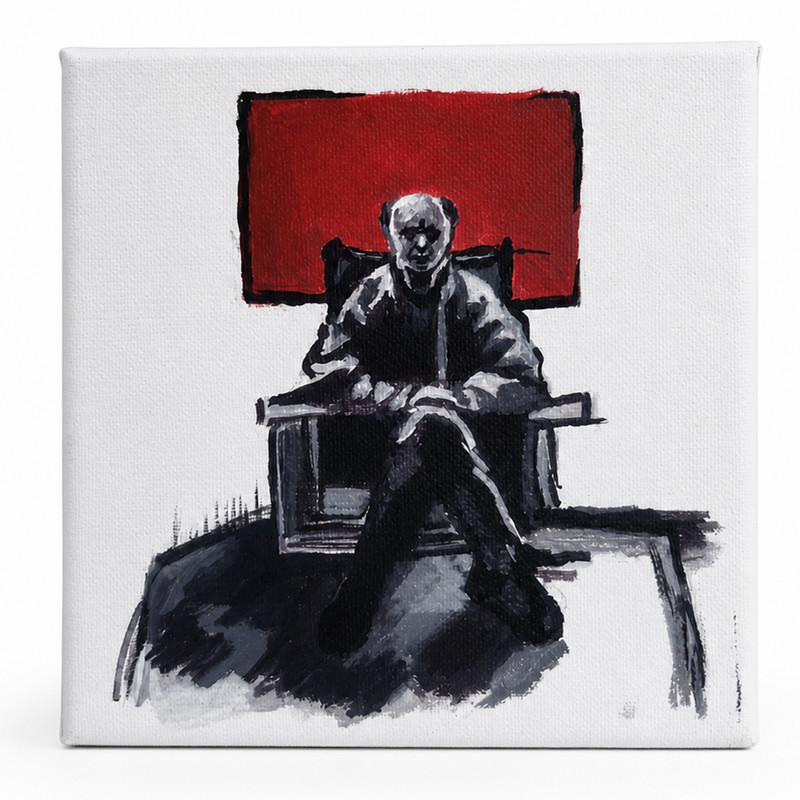 تابلو نقاشی اکریلیک به سبک انتزاعی مدل CHAIR-MAN