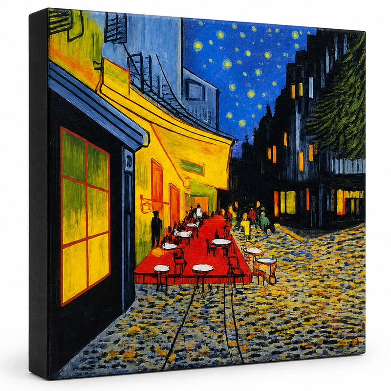 تابلو نقاشی اکریلیک به سبک انتزاعی مدل CAFE-NIGHT