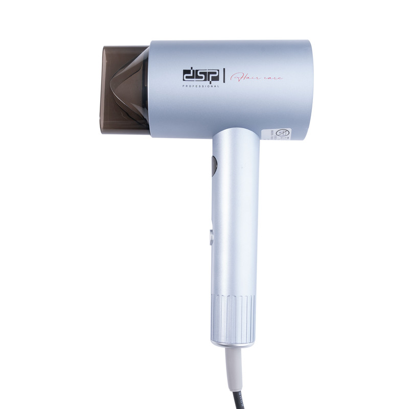 سشوار دی اس پی مدل 30414 با موتور قدرتمند DC385 و توان 1600 وات، دارای صفحه نمایش دیجیتال، سه حالت دمایی، سری متمرکز کننده و کابل 1.8 متری، مناسب استفاده خانگی و نیمه حرفه‌ای