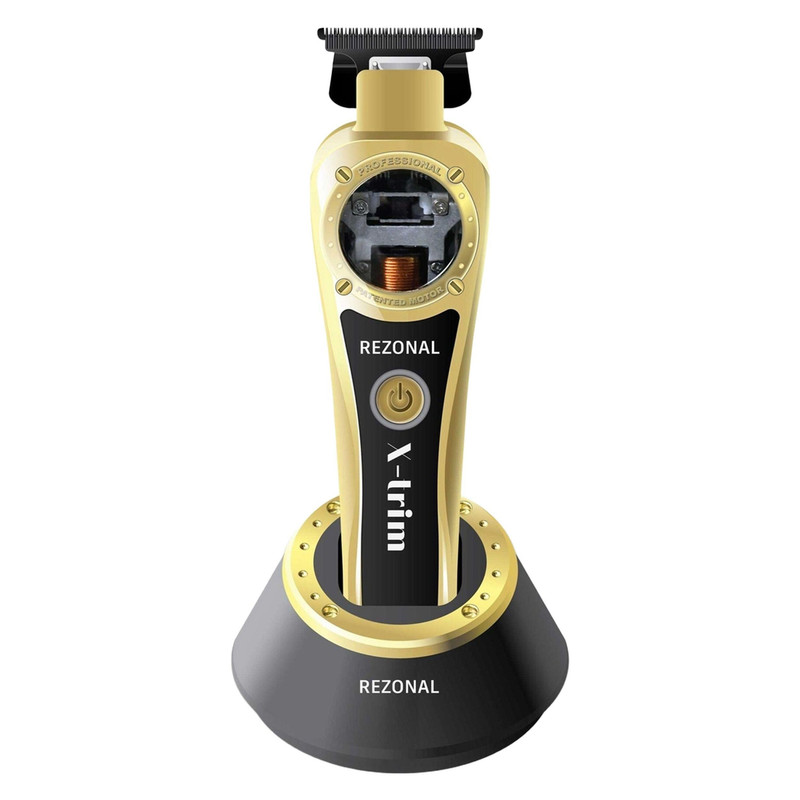 ماشین اصلاح موی صورت رزونال مدل X-Trim پلاس با تیغه کربن استیل 440C ژاپنی، صفرزن و خط زن، موتور هوشمند با تنظیم سرعت اتوماتیک، منبع انرژی برق و باتری، شارژ 70 دقیقه و استفاده 120 دقیقه