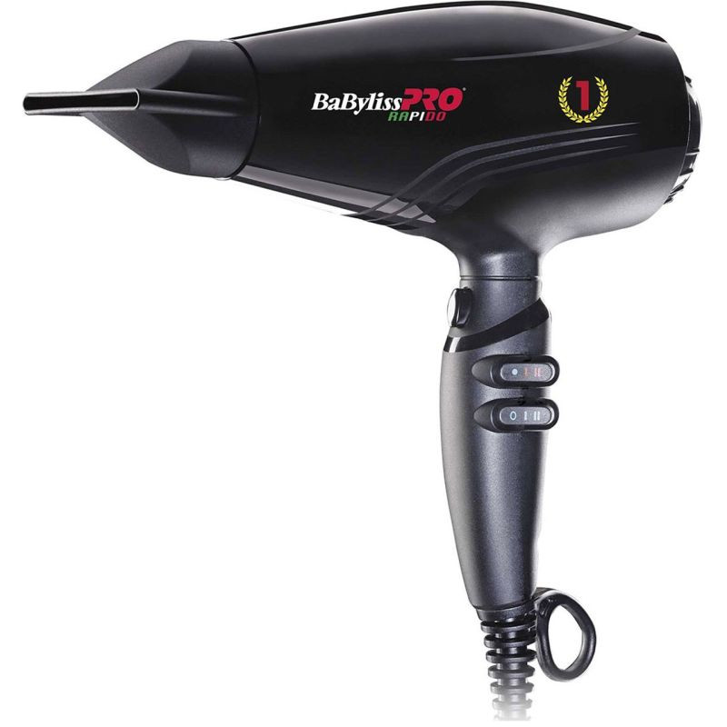 سشوار حرفه‌ای بابیلیس مدل BAB7000isde با موتور AC 2200 وات و تکنولوژی EDM، تنظیمات دما در سه حالت، دو سرعت، فناوری تولید یون، طراحی ارگونومیک، سه متمرکزکننده و دیسپانسر، وزن 399 گرم
