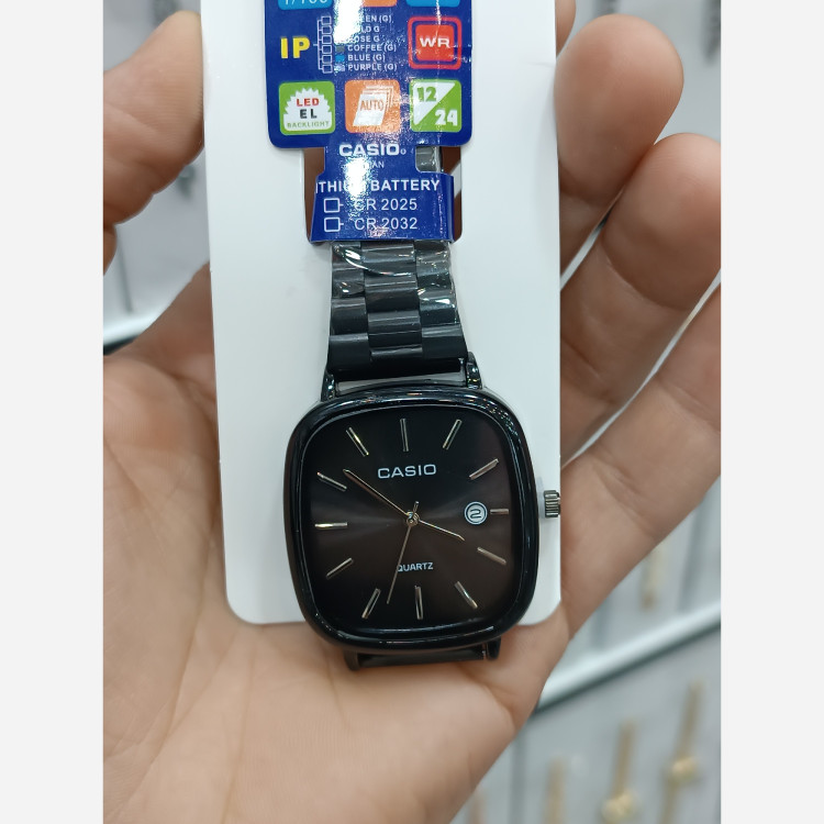 ساعت ست کاسیو اولدمانی فول بلک(مشکی) زنانه و مردانه اصلی casio درجه یک ضمانتی مافیایی