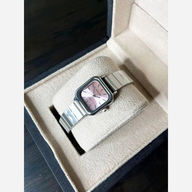 ساعت زنانه مربع طرح کوبیک کلاسیک ضدآب