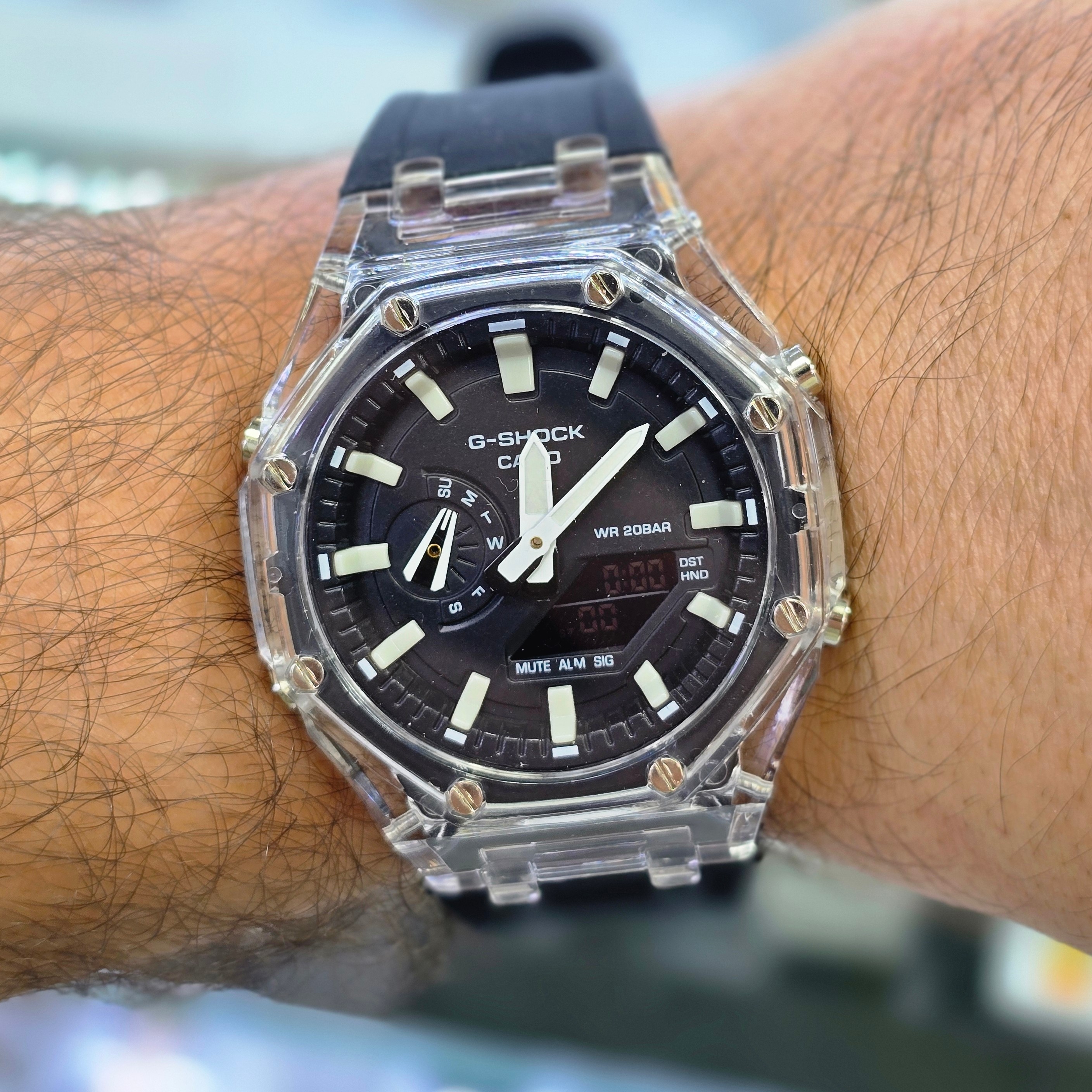 ساعت مچی مردانه G-SHOCK شفاف ضدآب ضربه