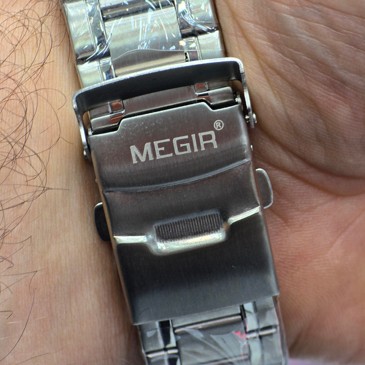 ساعت مچی مردانه مگیر(MEGIR) سه موتوره کرنوگراف اورجینال
