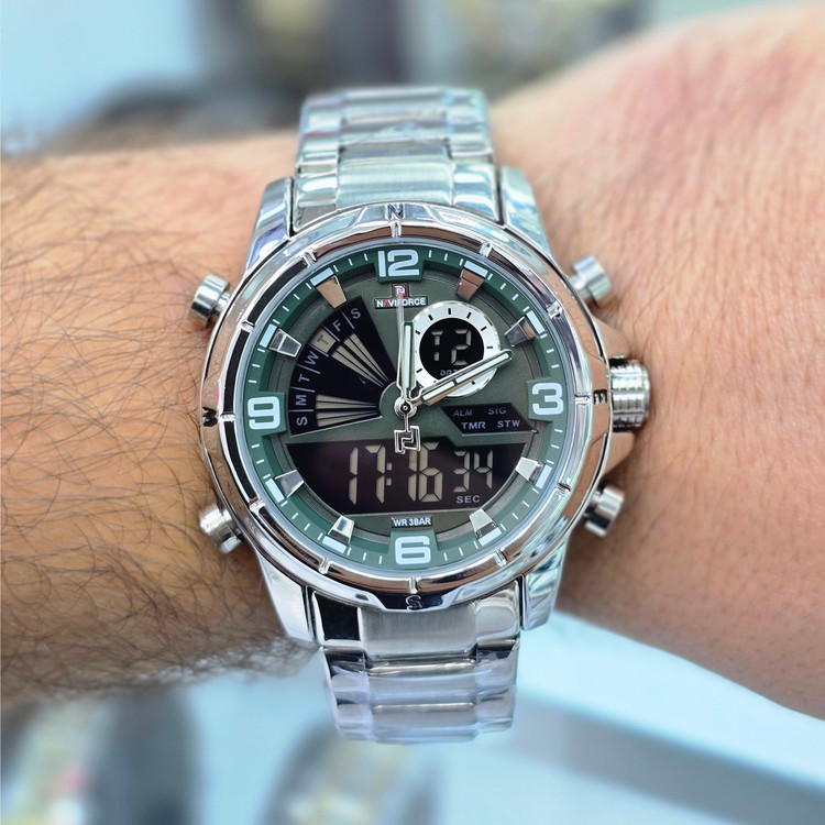 ساعت مچی نیوی فورس (Naviforce) اورجینال دو زمانه