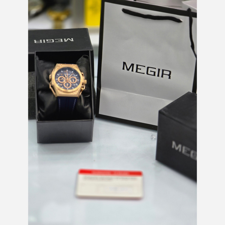 ساعت مچی مردانه مگیر (MEGIR) رزگلد شرکتی