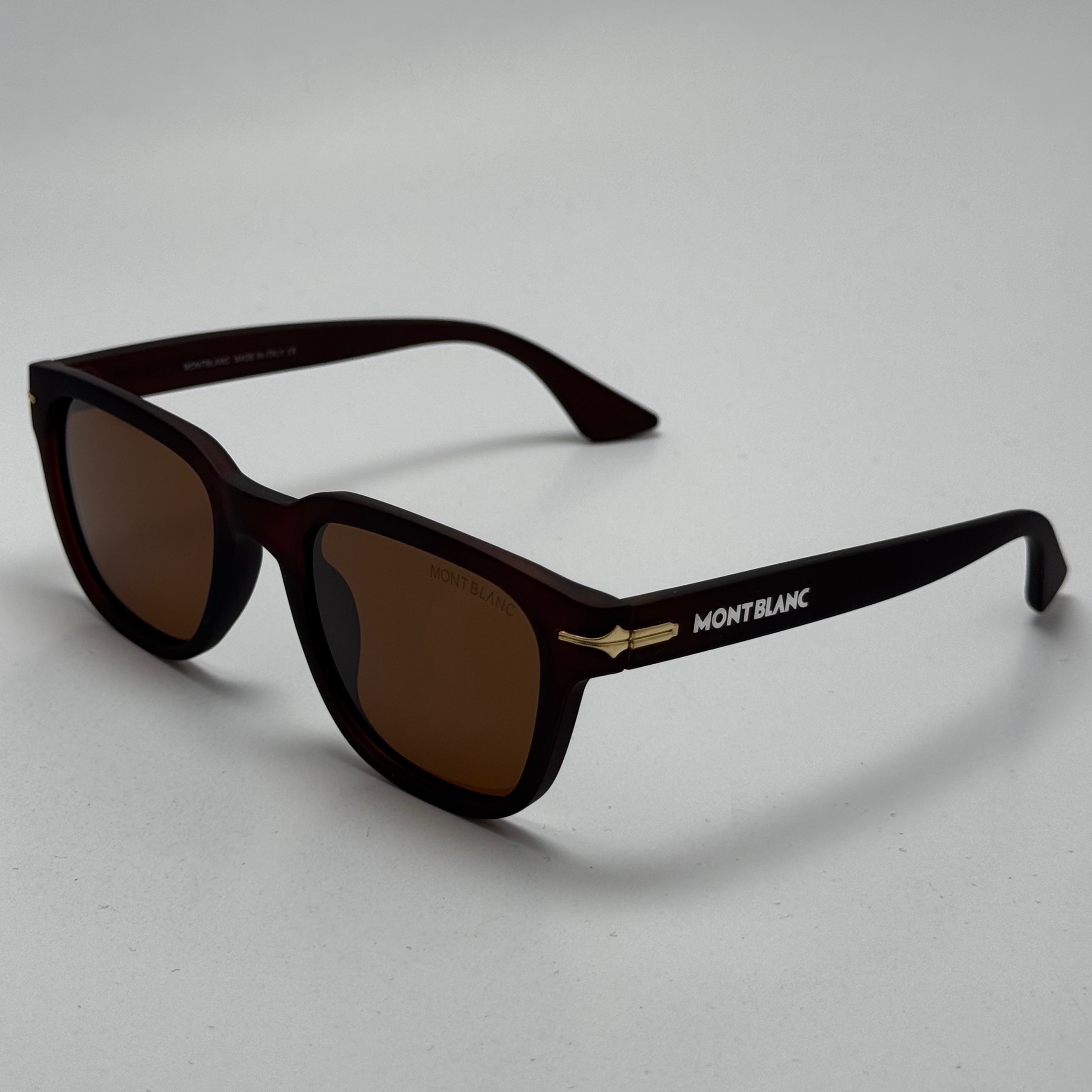 عینک آفتابی پلاریزه مون بلان MONT BLANC سبک قهوه ای کد MB 0302