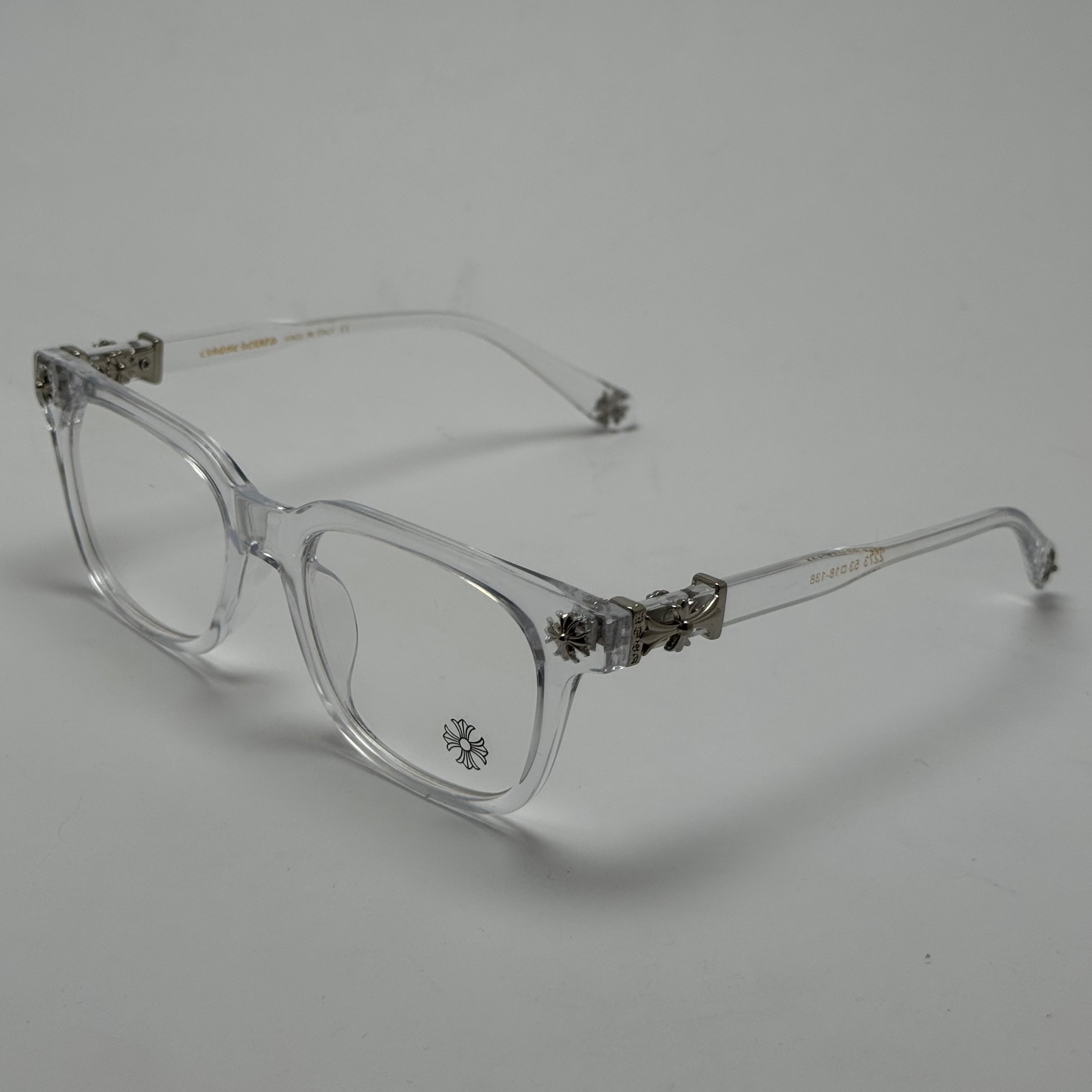 عینک بلوکات کروم هارتز کریستالی نقره ای Chrome Hearts 2273 - کیفیت مستر