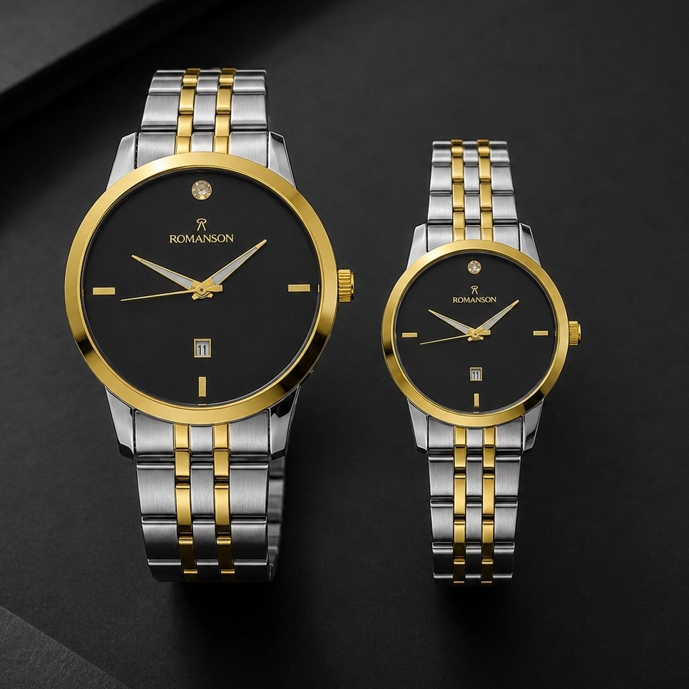 ساعت ست استیل رومانسون تاریخ دار..