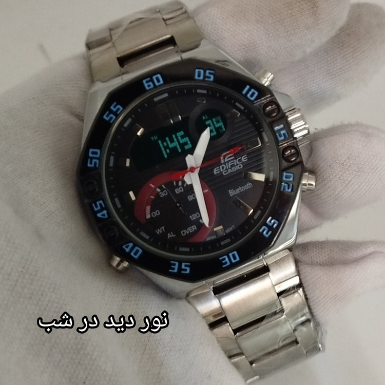ساعت مردانه کاسیو ادیفایس فول استیل دوزمانه در 4 رنگ،ورق بزنید