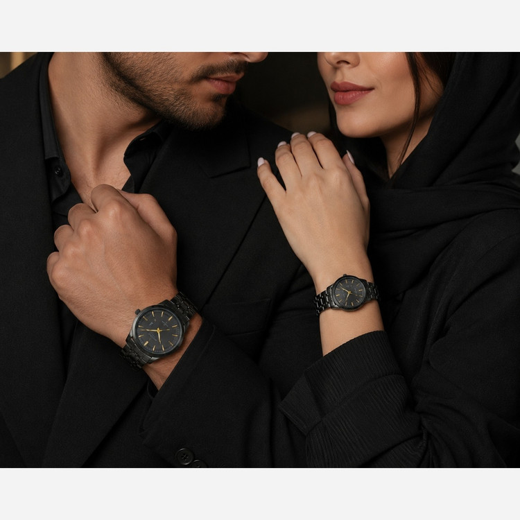 ساعت استیل ست رومانسون کدR5 ،ارسال،جعبه و باطری رایگان