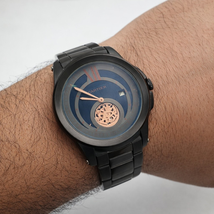 ساعت مردانه فول مشکی برند کارتیر
