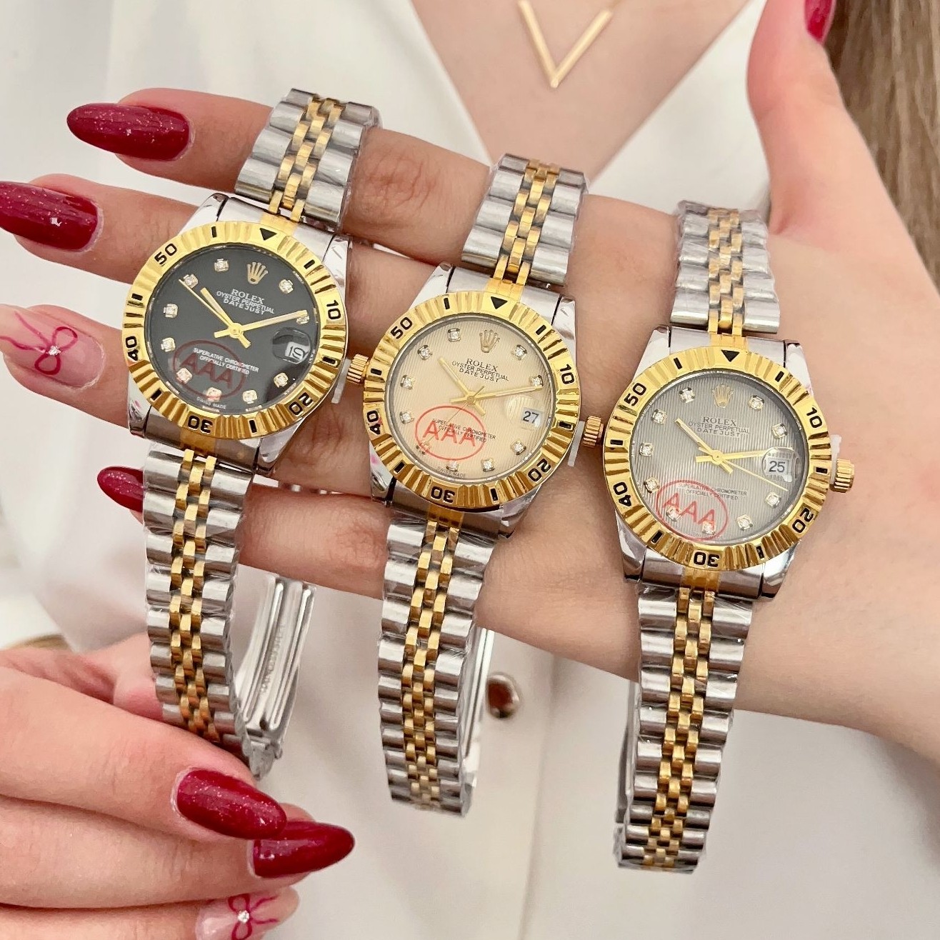 ساعت رولکس Rolex دیت جاست زنانه با کیفیت بالا