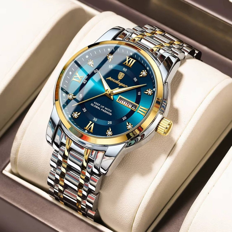 ساعت ست مچی مردانه زنانه اورجینال پوداگار بند استیل poedagar ضدآب ارسال رایگان