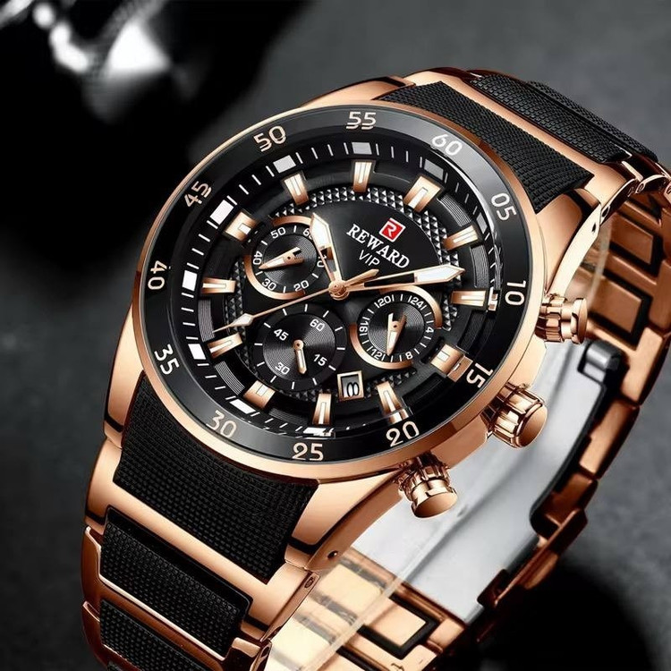 ساعت مچی مردانه ریوارد سه موتور فعال اورجینال reward مدل 81011 کورنوگراف