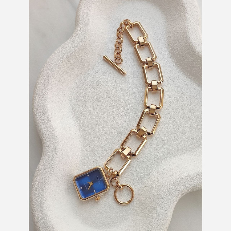 ساعت مچی زنانه شنل chanel با قفل تی و صفحه آبی سرمه ای و ارسال رایگان