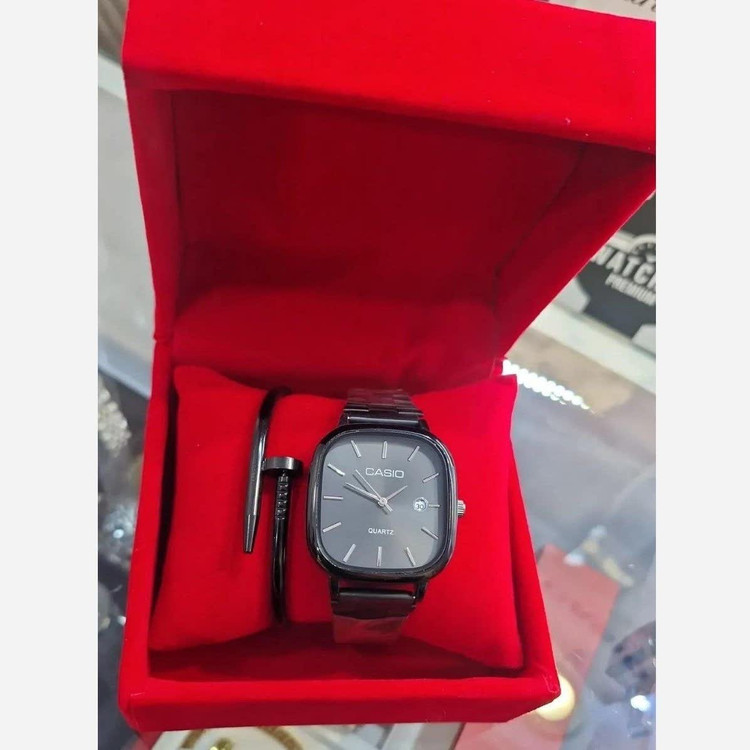 ساعت مچی مردونه کاسیو casio اولدمانی با دستبند