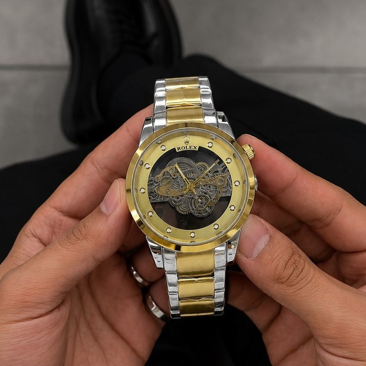 ساعت مچی مردانه رولکس Rolex صفحه نمایش چرخ دنده ای