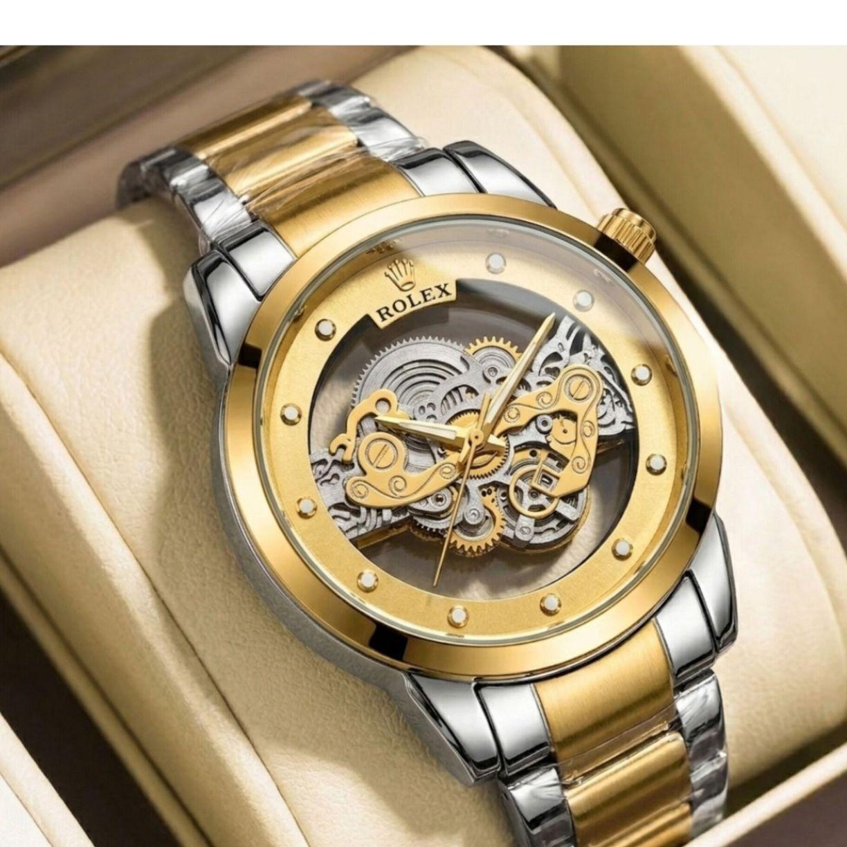 ساعت مچی مردانه رولکس Rolex صفحه نمایش چرخ دنده ای