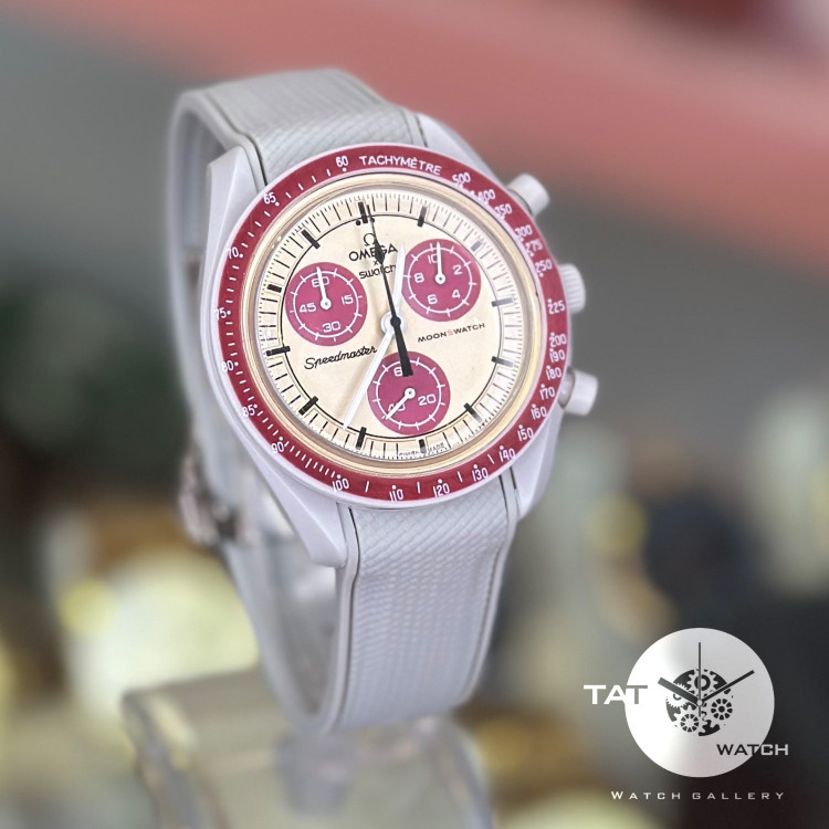 ساعت مردانه زنانه امگا سواچ پلوتو Pluto بند رابر قفل امگایی سه موتوره کرنو باگارانتی جعبه ارسال omega swatch ساعت مچی