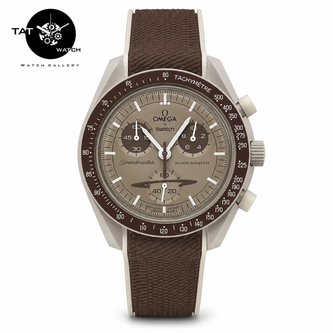 ساعت مردانه زنانه امگا سواچ زحل Saturn بند رابر قفل امگایی سه موتوره کرنو باگارانتی جعبه ارسال omega swatch ساعت مچی