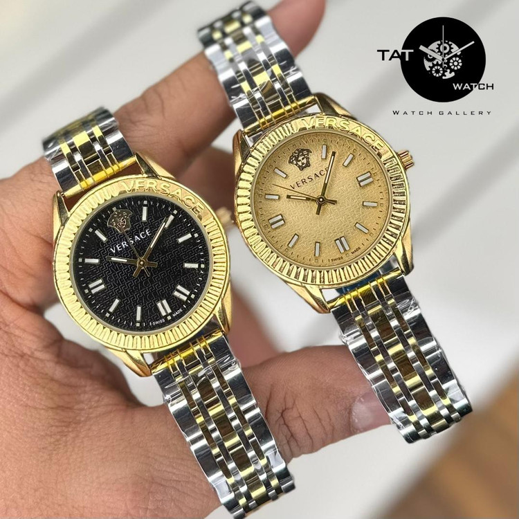 ساعت زنانه دخترانه ورساچه با گارانتی و جعبه در رنگبندی versace ساعت مچی