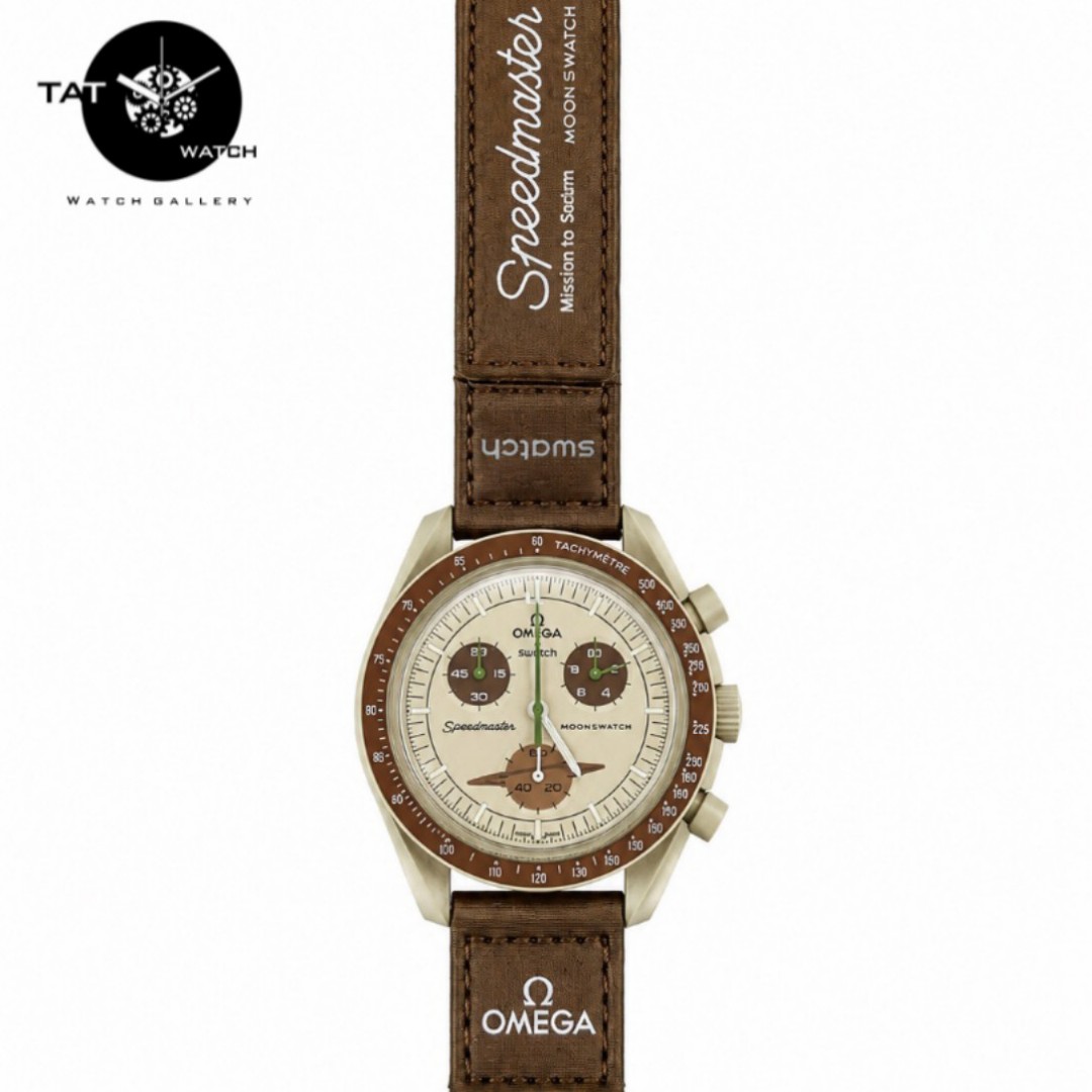 ساعت مردانه زنانه امگا سواچ زحل Saturn سه موتوره کرنو باگارانتی جعبه ارسال omega swatch ساعت مچی